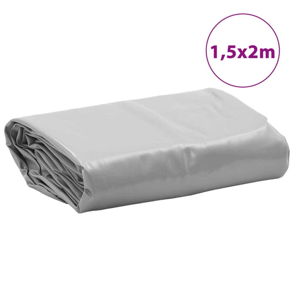 Vidaxl Plandeka, Szara, 1,5X2 M, 600 G/M²