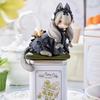 Standing soybean powder figure, sitting cat girl eating fish figure, face-changeable, kneeling figurine, birthday gift