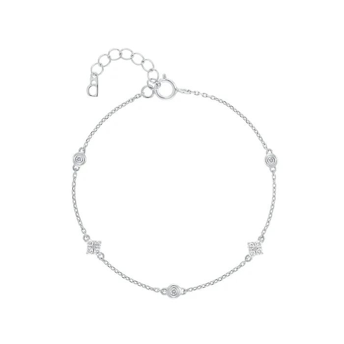 Dazzling Lab Diamond Silver Bracelet