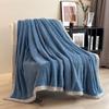 Double Layer Solid Color Milk Velvet Blanket Autumn Winter Thicken Warm Plush Blanket for Bed Sofa Single Double Thick Bed Sheet