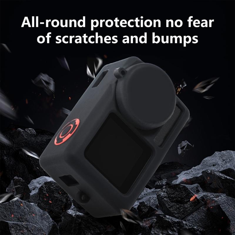 Durability Silicone Cover For Action 5pro Camera Lens Guard Shockproof Camera Cover Oil Stain Resistant Skin Case