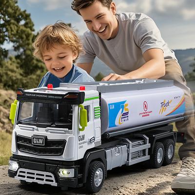 1:40 Město Olejový Tankový Nákladní Automobil Benzínový Vůz Zvuk a Světlo Model Transportní Vozidlo Slitina+Plast Odlitkový Hračka Dětská Sbírka Dárek