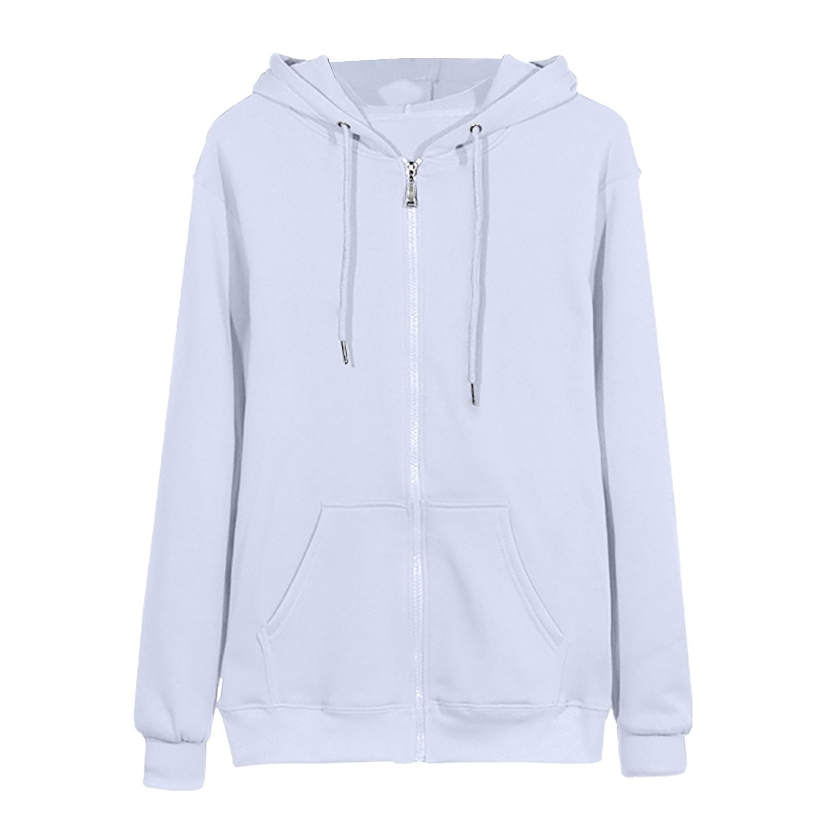 

Женская свободная удобная повседневная модная однотонная кофта-свитшот с V-образным вырезом и длинными рукавами XS белый