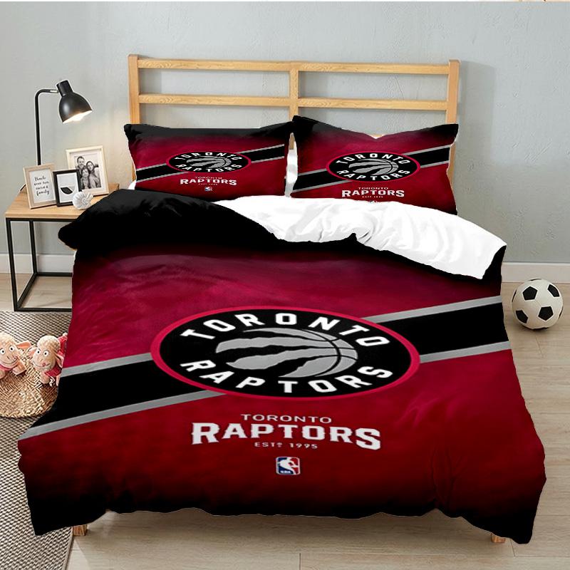 Raptors Basketball Logo 3pcs Bedding Set,Including 1pc Duvet Cover And 2pcs Pillowcases Perfect Gift for Christmas,Ideal for Bedroom, Dormitory