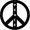 World Peace Laser Cut Metal Sign - Hippie Vintage Wall Art, Decorative Home Décor, Metal Plate, and Elegant Hanging Wall Art