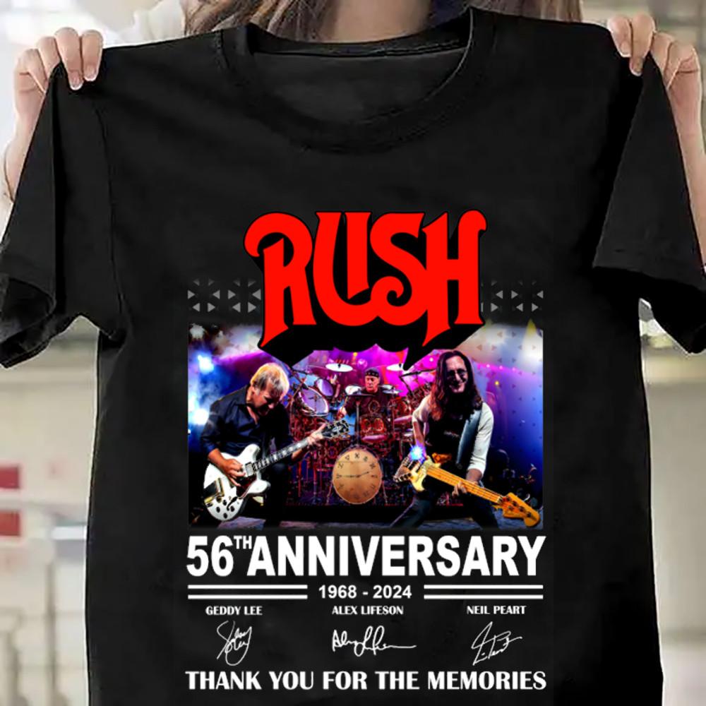 56 Years 1968-2024 Rush Thank You For The Memories Black All Size T-Shirt BT90 Unisex T-Shirt