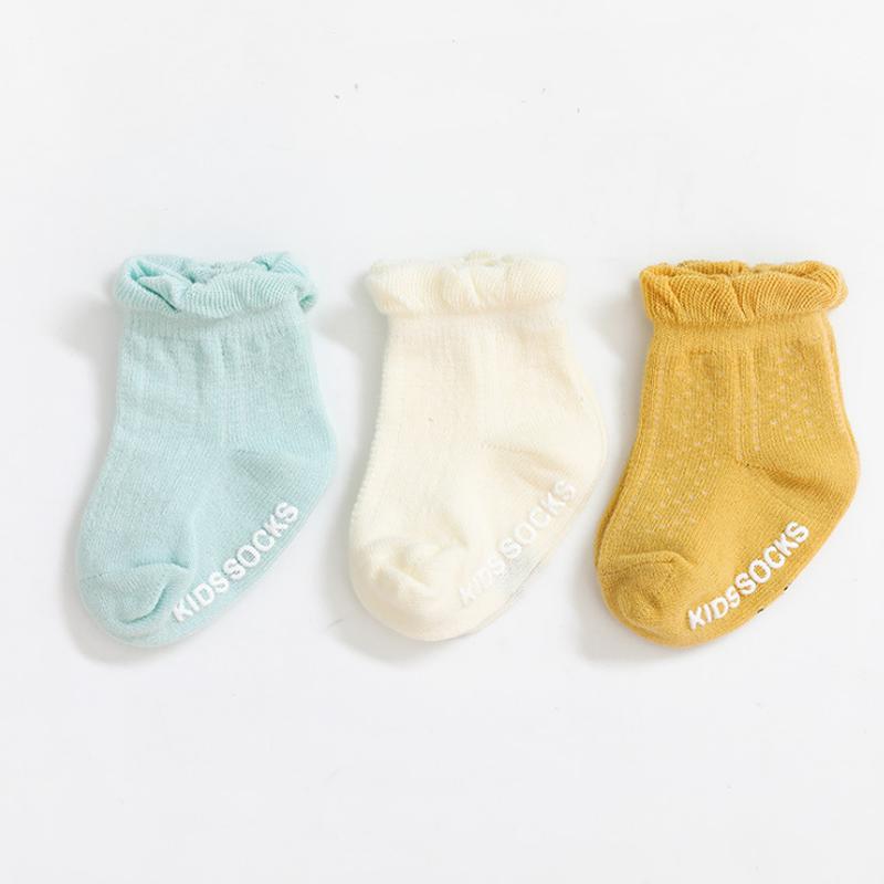 3Pair/lot  New Non-slip Children Baby Socks Newborn Baby Socks for Girls and Boys