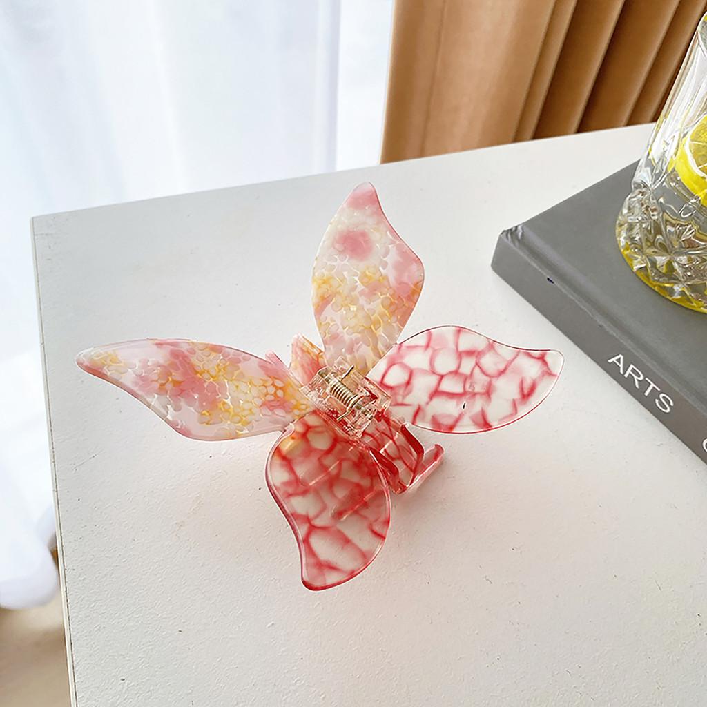Exquisite Butterfly Design Acetate Hair Clip For Stylish Women Available In Vibrant Colors