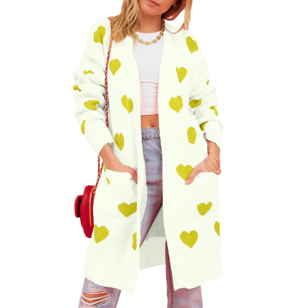 Women's Knitted Cardigan Loose, Large-sized, Laid-back Style Knitted Cardigan Sweater Coat