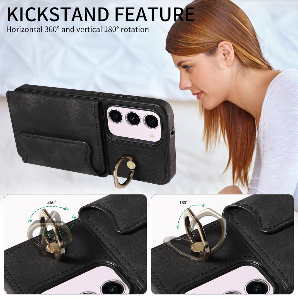 For Samsung Galaxy S23 Series.for Samsung Galaxy S23, S23+, S23 Ultra, S23 FE Ring Bracket Card Holder Slots Cover Phone Case