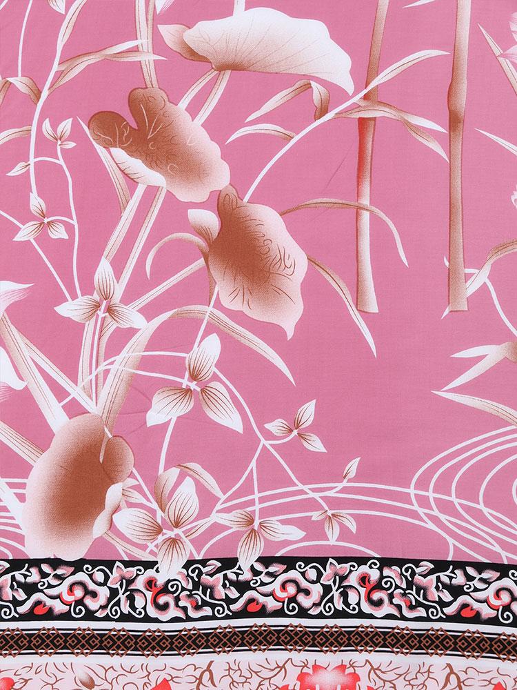 EDOLYNSA Bikini cu imprimeu boem Rochie kimono cu centură elegantă Tunica 2024 Vară Femei Marime mari Îmbrăcăminte de plajă Costum de baie acoperire Q996