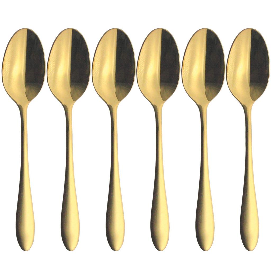 Nagao Tsubamesanjo Tea Spoon Gold Stainless Steel Made In Japan 5+1 13.5cm 18-0