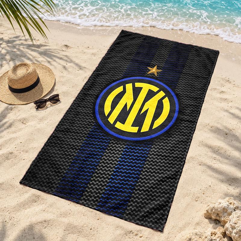 Inter Milan Beach Towel Quick Dry Sand Free Lightweight Beach Towels for Travel Swimming Camping