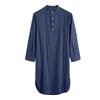 Abito da uomo in colore puro, abito a maniche lunghe in arabo saudita, abito musulmano Ramadan, abbigliamento islamico medio