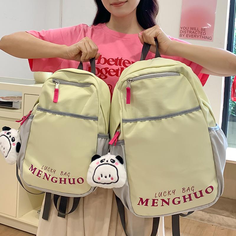 Children's Schoolbags for Girls Elementary School Students Toddlers Splicing Small Backpacks Junior High School Students High School Students