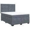 VidaXL Slat Bed Base and Mattress Dark Grey 160x200cm Velvet 3290949