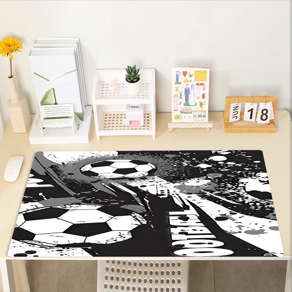 Soccer Theme Mouse Pad, Non Slip Rubber Base, Multifunctional Office & Home Decor, Perfect for Workspace Personalization.