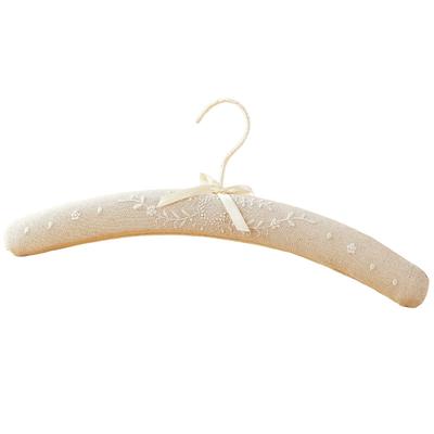 1Pc Wedding Clothes Hanger Photo Props Storage Full Dress Fabric Creative Embroidery Pattern Bow Ribbon