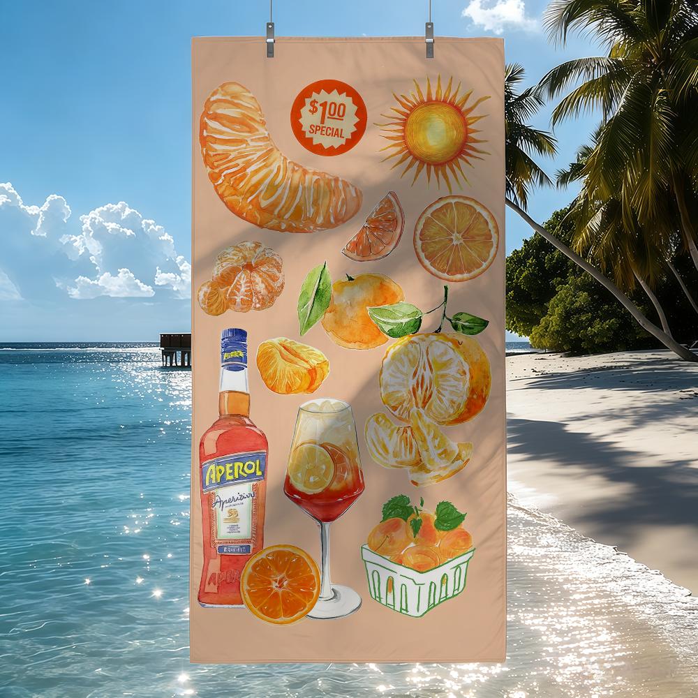 Fashion Drink A-AperolS S-Spritz Towel For Swim Yoga Gym Quick Drying Soft and Skin-friendly Beach Towels All-Season