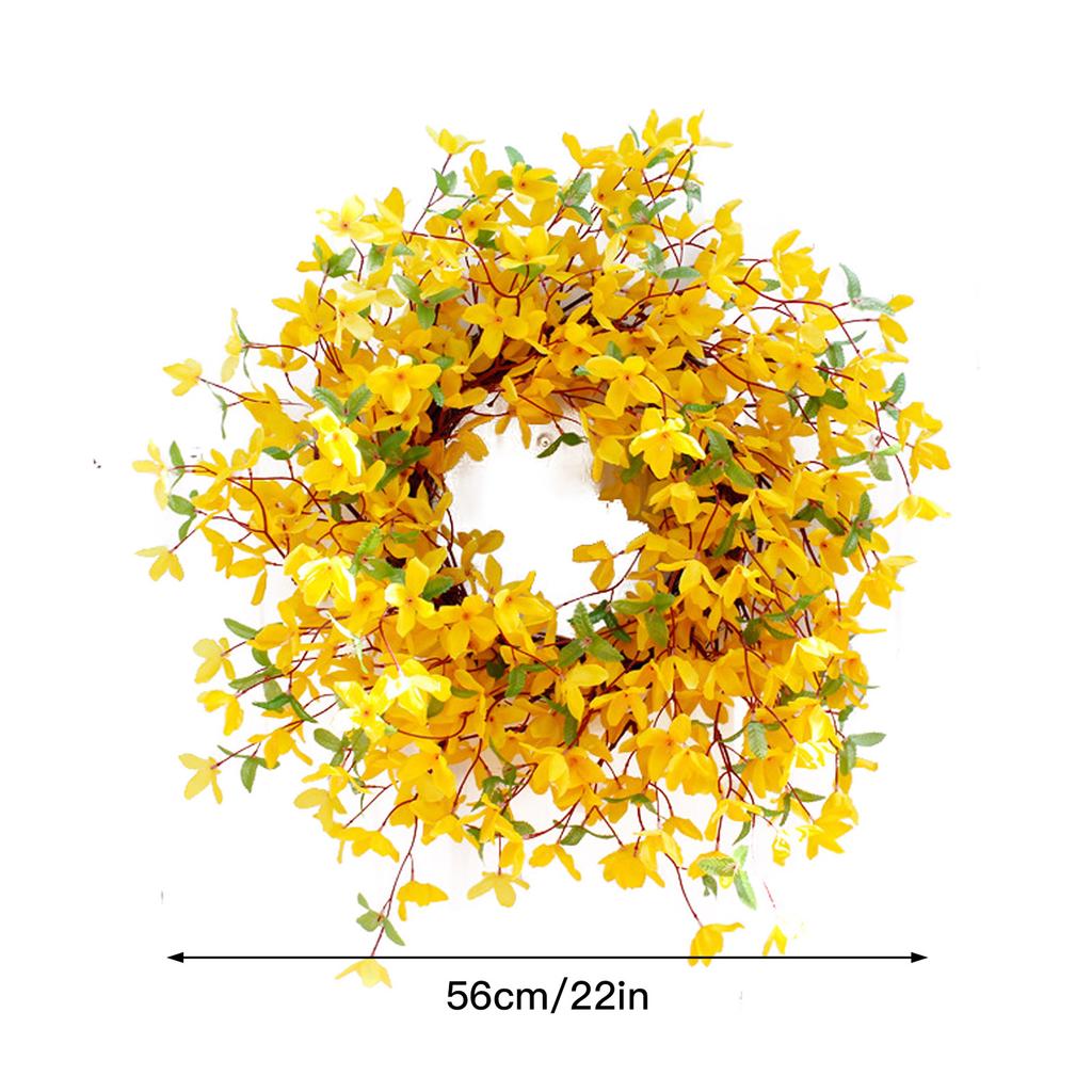 Artificial Wreath Decorative Spring Door Wreath Eye Catching Floral Wreath for Indoor Outdoor Wall Home Celebrations