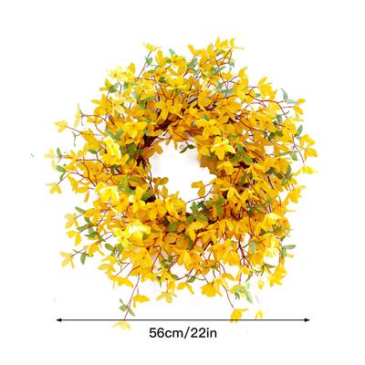 Artificial Wreath Decorative Spring Door Wreath Eye Catching Floral Wreath for Indoor Outdoor Wall Home Celebrations