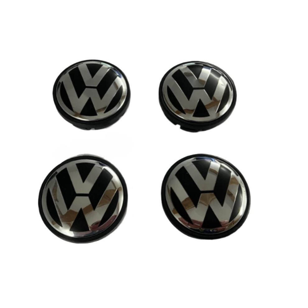 Volkswagen VW 55mm Hliníkové Krytky Středu Kola Sada 4 Náhradní Díl
