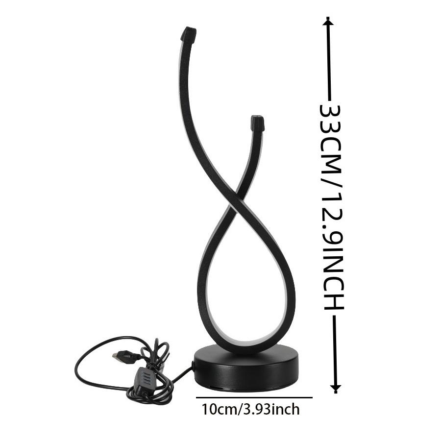 

Светодиодная настольная лампа USB Ночник для спальни Креативная декоративная настольная лампа с люминесцентным светом для ресторана, кофейни Tricolor&Tricolor чёрный