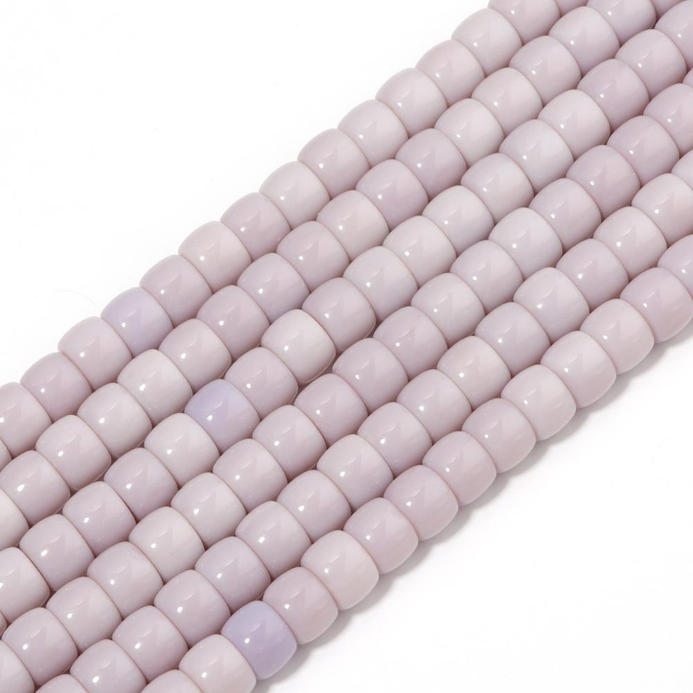 1 String 8x6mm Solid Color Glass Beads Cylindrical Loose Spacer Beads For Jewelry Making DIY Crafts Bracelet Necklace Wholesale