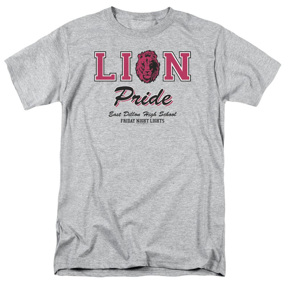 Friday Night Lights Lions Pride Logo T Shirt Mens Licensed Classic TV Sport Grey XXL