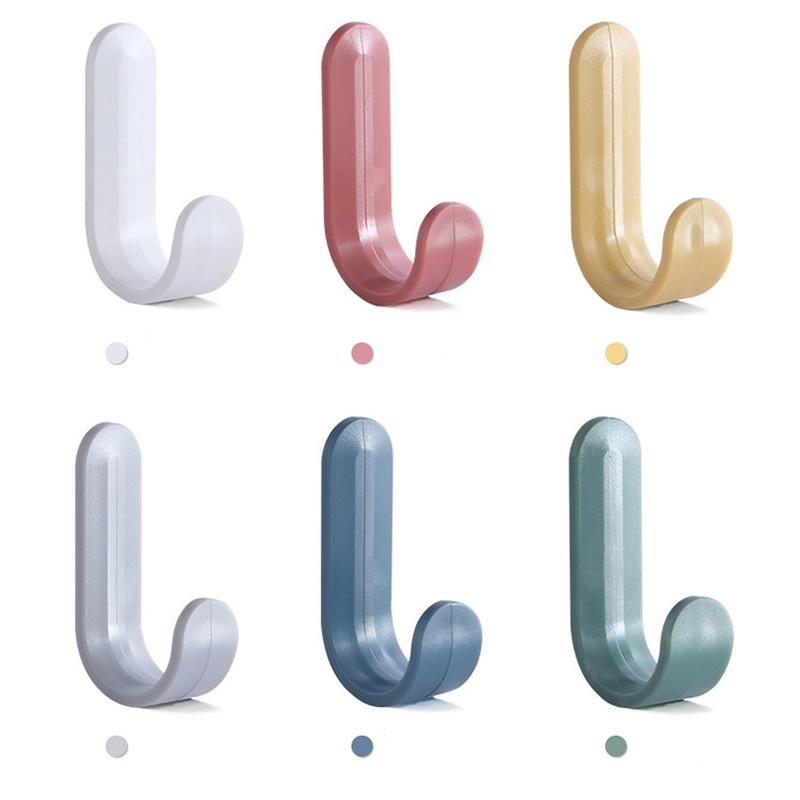 6PCS Kitchen Bathroom Organizers Adhesive Hooks