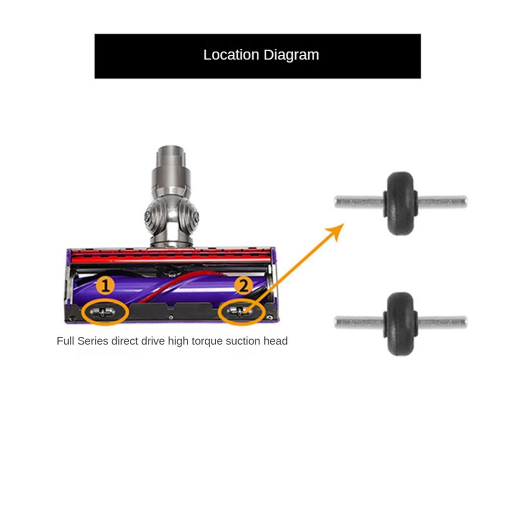 Tiras de pelúcia macias + rolo dianteiro e peças de reposição de eixo para cabeça de aspirador de pó Dyson V6 V7 V8 V10 V11 V15
