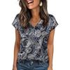 Summer, Satin Complexion, V-neck, Shirt Collar, Women's, Short Sleeved, Top, Women's Clothing