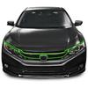 8pcs/set Glossy Black Car Front Upper Bumper Grille Molding Trim Protector Sticker Fit For Honda Civic 2016 2017 2018