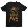 Everything's Fine Retro Skull Unisex T-shirt | Gothic Skull Graphic Tee