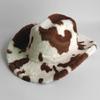 Chapeau de Cowboy en Fourrure de Lapin Imprimé Léopard 7,5 cm Fedora Western Cowboy Chapeau Panama Mode Voyage Fête Chapeau de Cowboy Chaud pour Hommes et Femmes