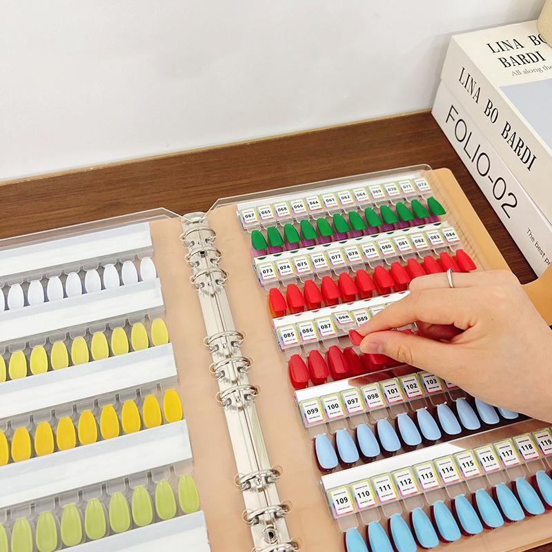 Nail Color Palette Magnetic Acrylic Color Card Book Nail Polish Glue Sample Display Tool Nail Wearing Style Sample Display Board