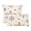 1PC LOZUJOJU Christmas Snowflake Embroidered Pillowcase, Thickened Plush Fabric Cushion Cover for Sofa Living Room Bedroom Home Decor