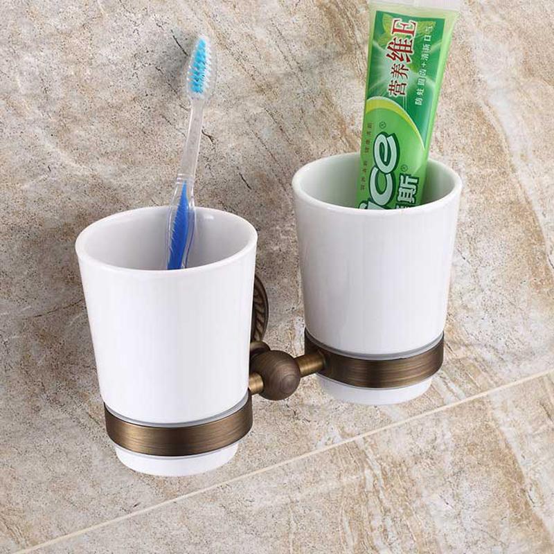 European Antique Ceramic Brass Shelf Towel Rack Gold Plated Bathroom Accessories GZ-9000