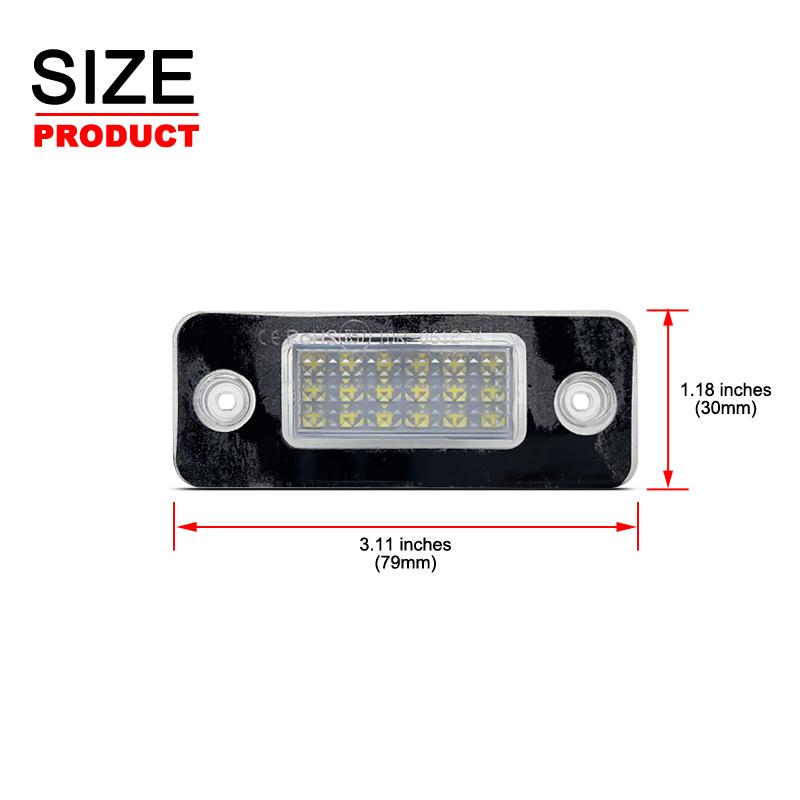 For Audi C72Pcs LED Number License Plate Light For Audi A8 S8 Quattro D3 4E2 4E8 2002-2010 Replace OEM 4E0943021