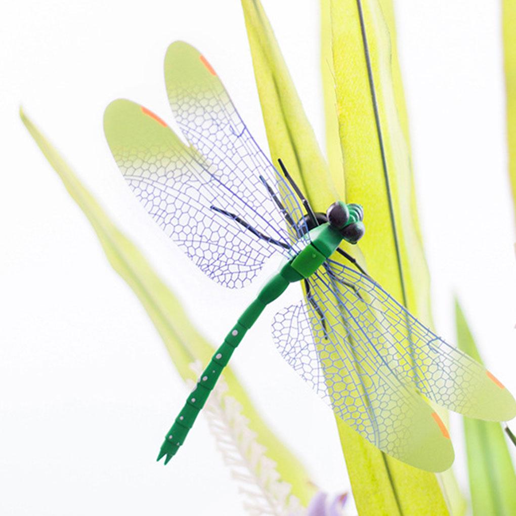 5pcs Garden Dragonfly Decor Model Props Home Backyard Adornment Lawn Sculpture Adorn Ulation Insects Stake Decoration