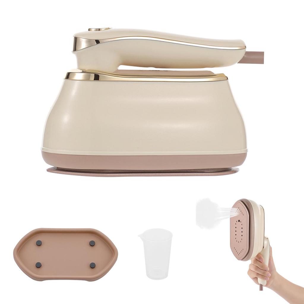 Compact Dual-Use Garment Steamer & Iron: Portable Foldable Handheld for Home & Dorm Use