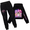 Hunters Demon Kpop Pattern Print Kids Hoodie Pants Set Fashion Gift Clothing