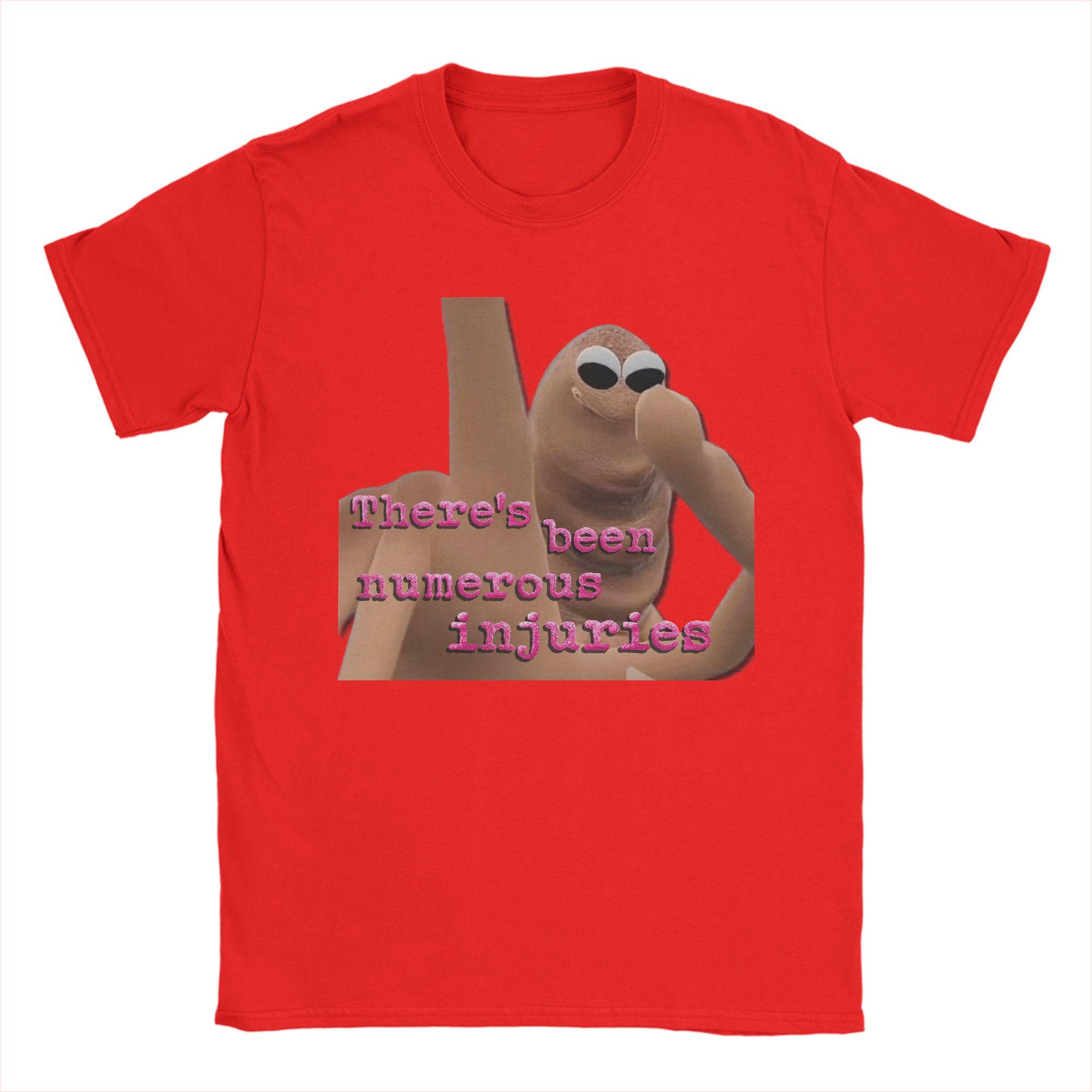 

Marcus the Worm There s Been Numerous Injuries T-Shirts Men Casual Cotton Tee Shirt Crewneck Short Sleeve T Shirts Original Tops S