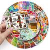 50 Retro Suitcase Stickers: Colorful Cartoon Graffiti, Waterproof Decor for Laptop, Water Bottle, and Notebook