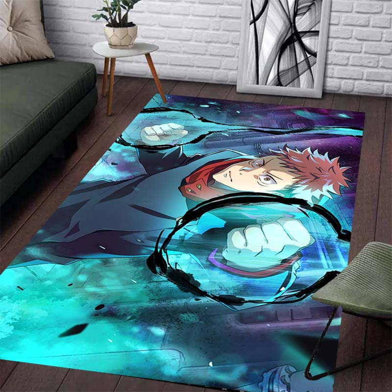 Jujutsu Kaisen Pattern Carpet - Outdoor Carpet, Anti-slip Kitchen, Home and Bedroom Decoration, Birthday Gift