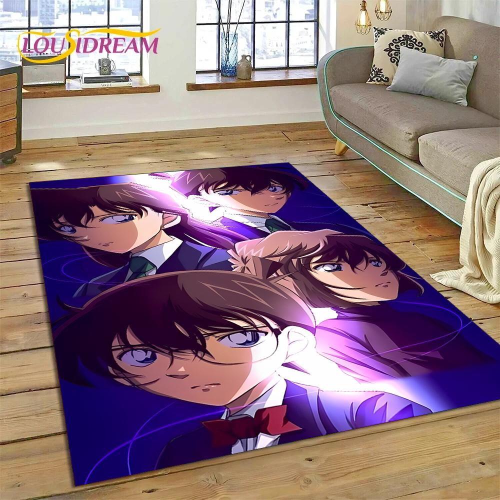Anime Detective Conan Cartoon Rug Carpet for Living Room Bedroom Home Decor,Floor Mat Non-slip Decoration for Sofa Doormat Gift