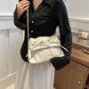 Sweet Y2K Bow Underarm bag Large Capacity Solid Tote Bag Ins PU Leather Shoulder Bag  Women