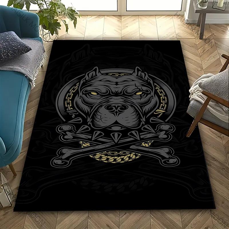 3D HD APBT American Bully and Pitbull Carpet New Release! Rug for Living Room Bedroom,Office Areas,Durable Machine Washable Mat