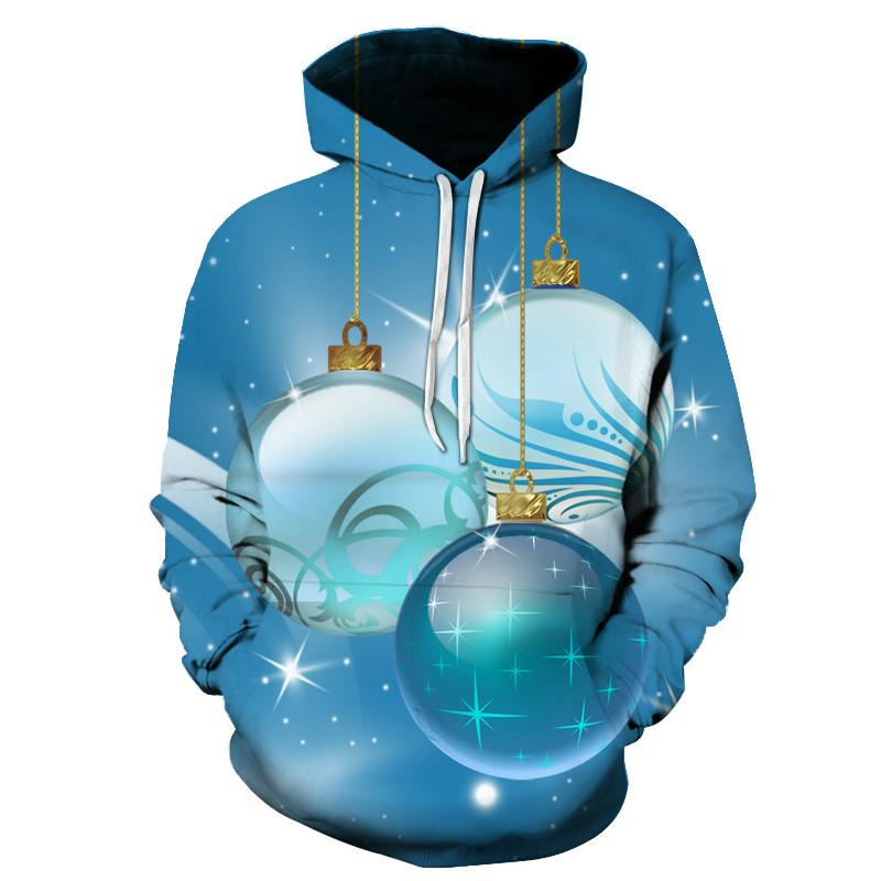 New Christmas Gift Theme Men's 3D Printed Hoodie Fashion Snowman Hooded Sweatshirt Hooded Pullover Boy Clothes