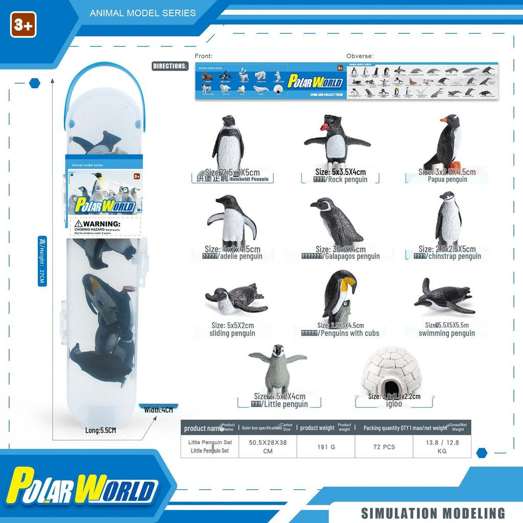 Popular Simulation Arctic Animal Figurines: Polar Bear, Fox, Seal, Walrus, Whale